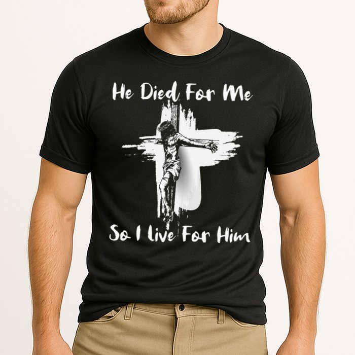 Christian Bible Verse Jesus Died For Me Cooling Performance Crew T-Shirt