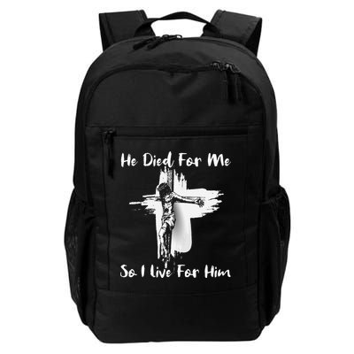 Christian Bible Verse Jesus Died For Me Backpack