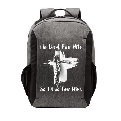 Christian Bible Verse Jesus Died For Me Vector Backpack