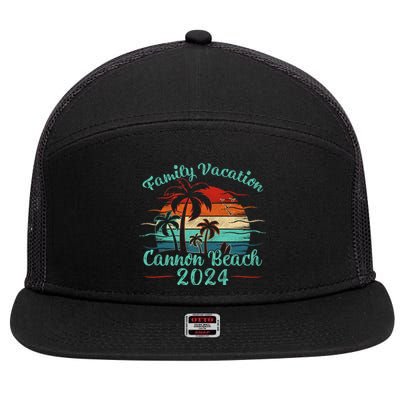 Cannon Beach Vacation 2024 Family Matching Group Gift 7 Panel Mesh Trucker Snapback Hat