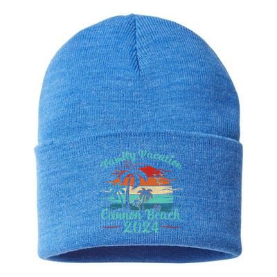 Cannon Beach Vacation 2024 Family Matching Group Gift Sustainable Knit Beanie