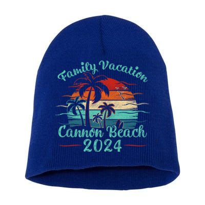 Cannon Beach Vacation 2024 Family Matching Group Gift Short Acrylic Beanie