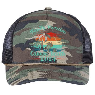 Cannon Beach Vacation 2024 Family Matching Group Gift Retro Rope Trucker Hat Cap