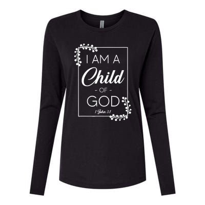 Christian Bible Verse I Am A Child Of God 1 John 3:1 Womens Cotton Relaxed Long Sleeve T-Shirt