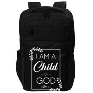 Christian Bible Verse I Am A Child Of God 1 John 3:1 Impact Tech Backpack