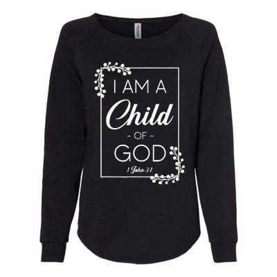 Christian Bible Verse I Am A Child Of God 1 John 3:1 Womens California Wash Sweatshirt