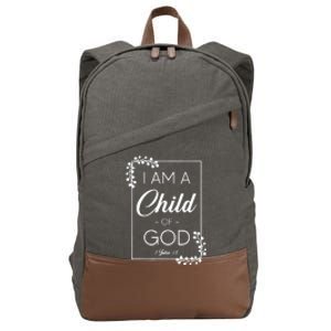 Christian Bible Verse I Am A Child Of God 1 John 3:1 Cotton Canvas Backpack