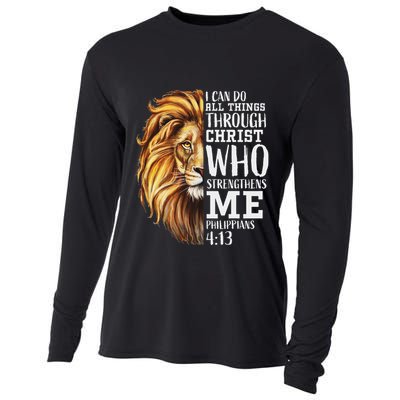 Christian Bible Verse Sayings Religious Gifts Him Lion Judah Cooling Performance Long Sleeve Crew