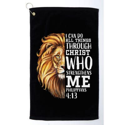 Christian Bible Verse Sayings Religious Gifts Him Lion Judah Golf Towel