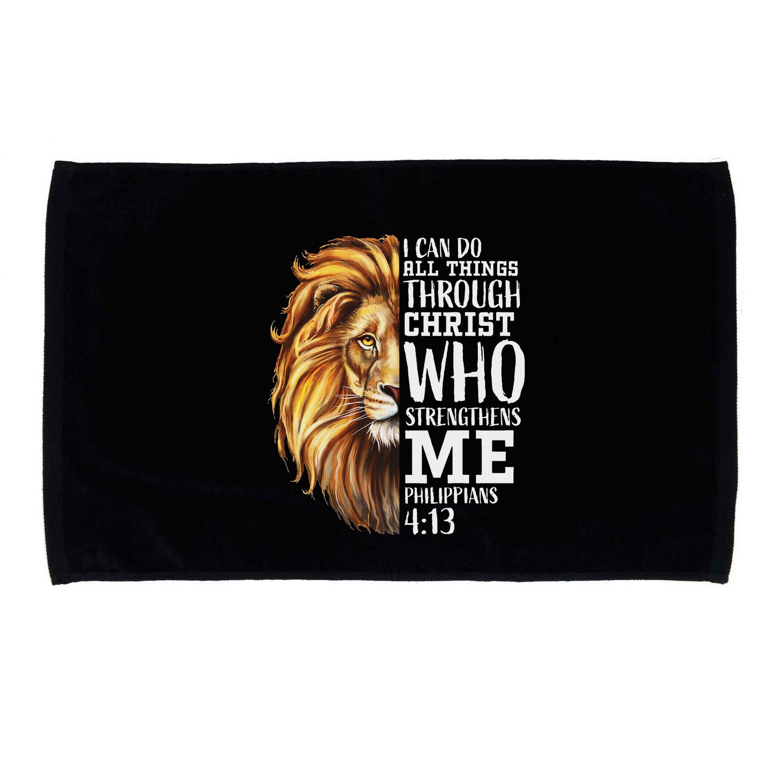 Christian Bible Verse Sayings Religious Gifts Him Lion Judah Microfiber Hand Towel