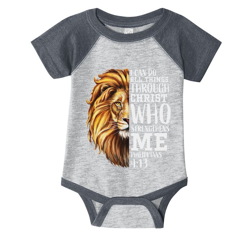 Christian Bible Verse Sayings Religious Gifts Him Lion Judah Infant Baby Jersey Bodysuit