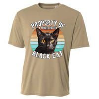 Cat Black Vintage Eighties Style Cat Retro Property Gift Cute Dog Cooling Performance Crew T-Shirt