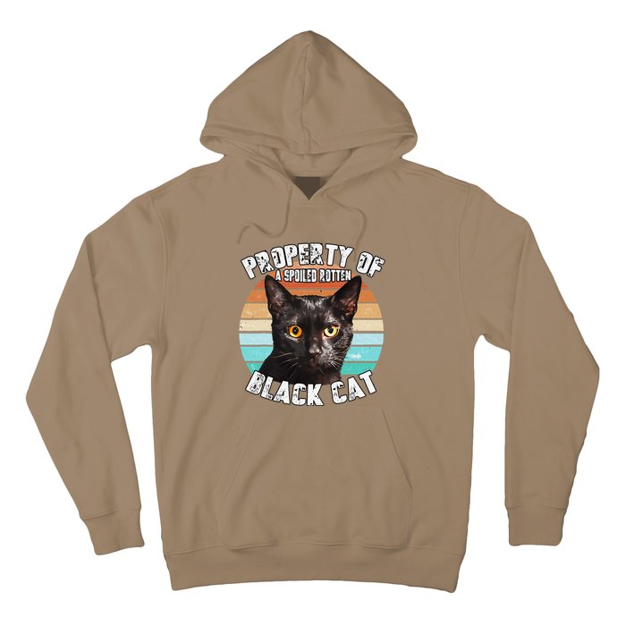 Cat Black Vintage Eighties Style Cat Retro Property Gift Cute Dog Hoodie