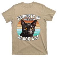 Cat Black Vintage Eighties Style Cat Retro Property Gift Cute Dog T-Shirt