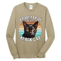 Cat Black Vintage Eighties Style Cat Retro Property Gift Cute Dog Tall Long Sleeve T-Shirt