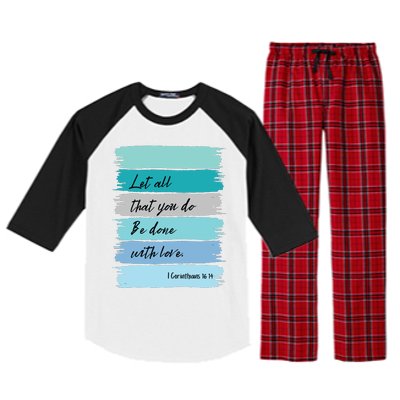 Christian Bible Verse Raglan Sleeve Pajama Set