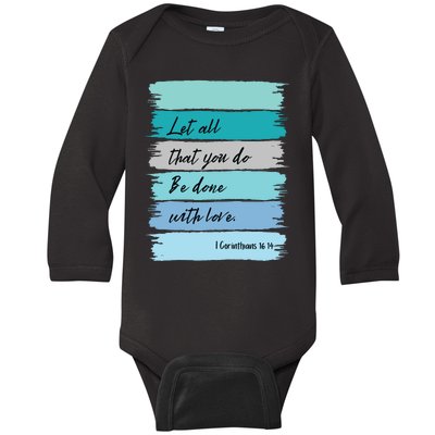 Christian Bible Verse Baby Long Sleeve Bodysuit