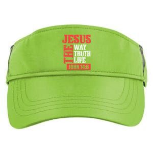 Christian Bible Verse Jesus The Way Truth Life John 14:6 Adult Drive Performance Visor