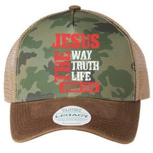 Christian Bible Verse Jesus The Way Truth Life John 14:6 Legacy Tie Dye Trucker Hat