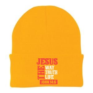 Christian Bible Verse Jesus The Way Truth Life John 14:6 Knit Cap Winter Beanie