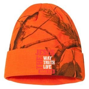 Christian Bible Verse Jesus The Way Truth Life John 14:6 Kati Licensed 12" Camo Beanie