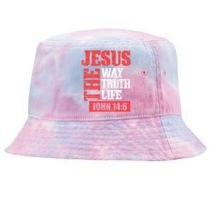 Christian Bible Verse Jesus The Way Truth Life John 14:6 Tie-Dyed Bucket Hat