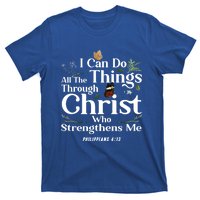 Christian Bible Verse Philippians 4:13 Flower Butterfly Cute Gift T-Shirt