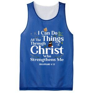 Christian Bible Verse Philippians 4:13 Flower Butterfly Cute Gift Mesh Reversible Basketball Jersey Tank