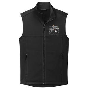 Christian Bible Verse Philippians 4:13 Flower Butterfly Cute Gift Collective Smooth Fleece Vest