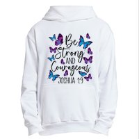 Christian Bible Verse Be Strong Joshua 1:9 Butterfly Urban Pullover Hoodie