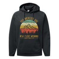 Christian Bible Verse His Mercies Are New Every Morning  Performance Fleece Hoodie