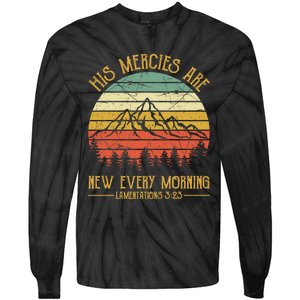 Christian Bible Verse His Mercies Are New Every Morning  Tie-Dye Long Sleeve Shirt