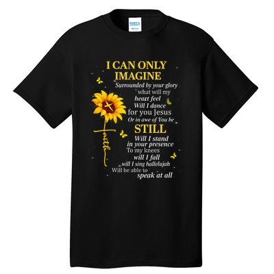 Christian Bible Verse Sunflower Scripture Religious Gift Her Tall T-Shirt