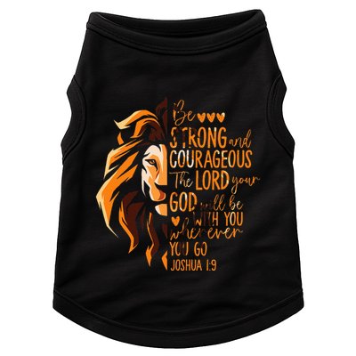 Christian Bible Verse Joshua 19 Lion Doggie Tank