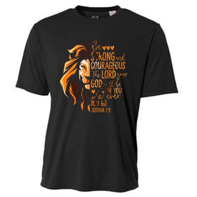 Christian Bible Verse Joshua 19 Lion Cooling Performance Crew T-Shirt