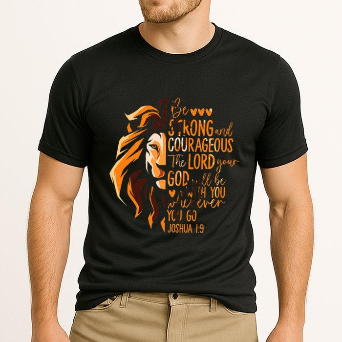 Christian Bible Verse Joshua 19 Lion Cooling Performance Crew T-Shirt