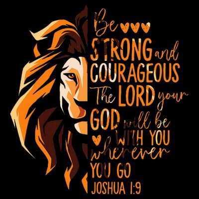 Christian Bible Verse Joshua 19 Lion T-Shirt
