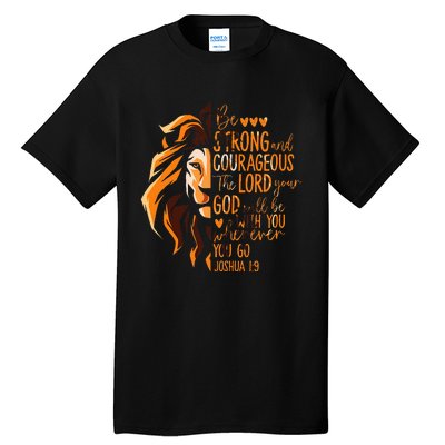 Christian Bible Verse Joshua 19 Lion Tall T-Shirt