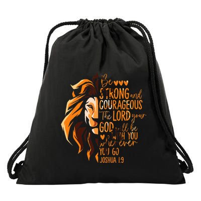 Christian Bible Verse Joshua 19 Lion Drawstring Bag