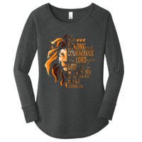 Christian Bible Verse Joshua 19 Lion Women's Perfect Tri Tunic Long Sleeve Shirt