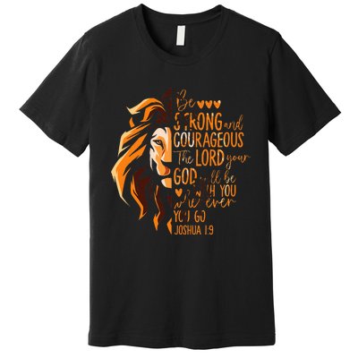 Christian Bible Verse Joshua 19 Lion Premium T-Shirt