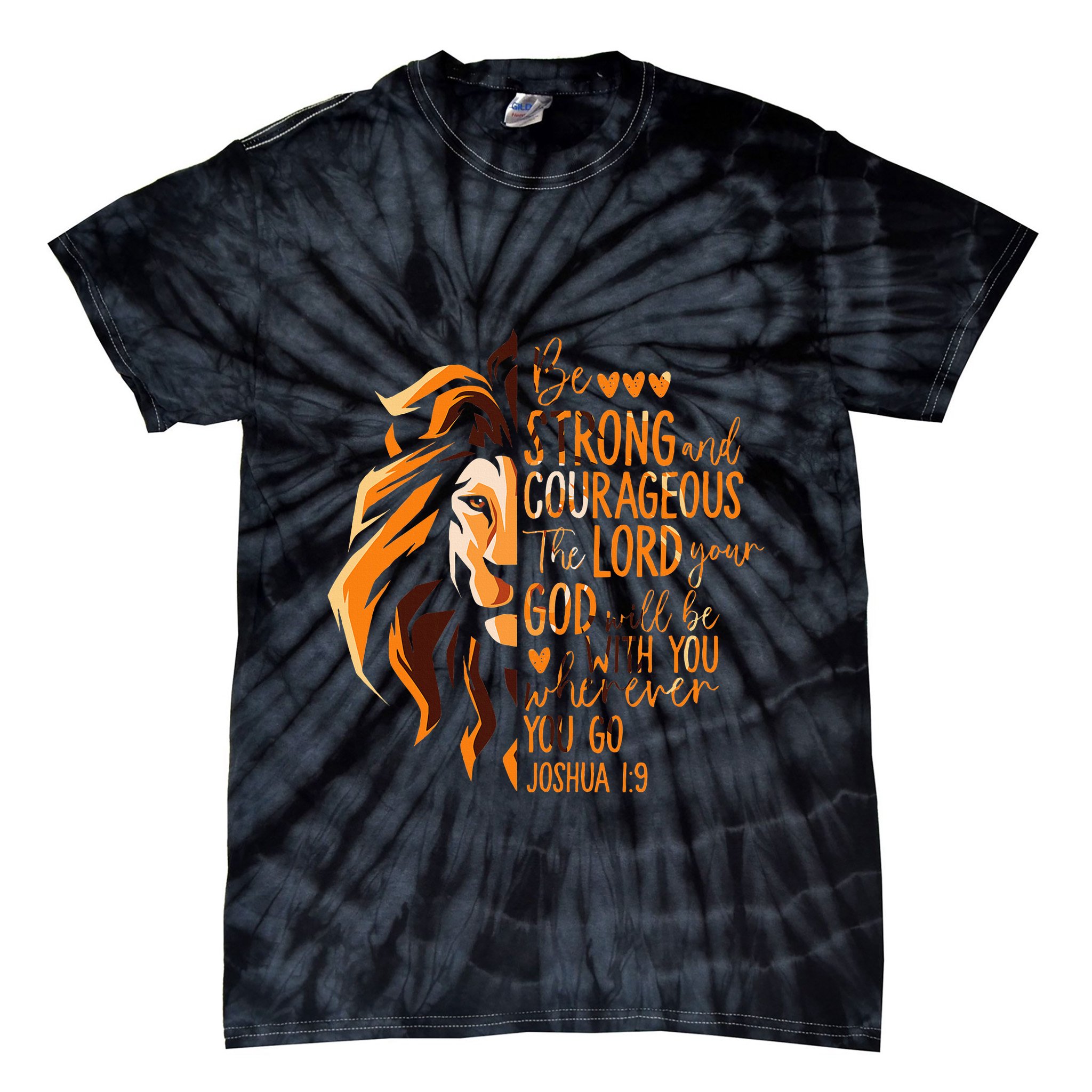 Christian Bible Verse Joshua 19 Lion Tie-Dye T-Shirt