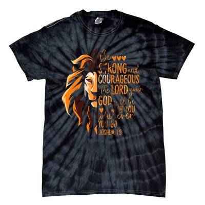 Christian Bible Verse Joshua 19 Lion Tie-Dye T-Shirt