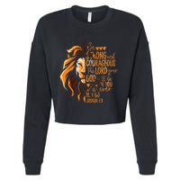 Christian Bible Verse Joshua 19 Lion Cropped Pullover Crew