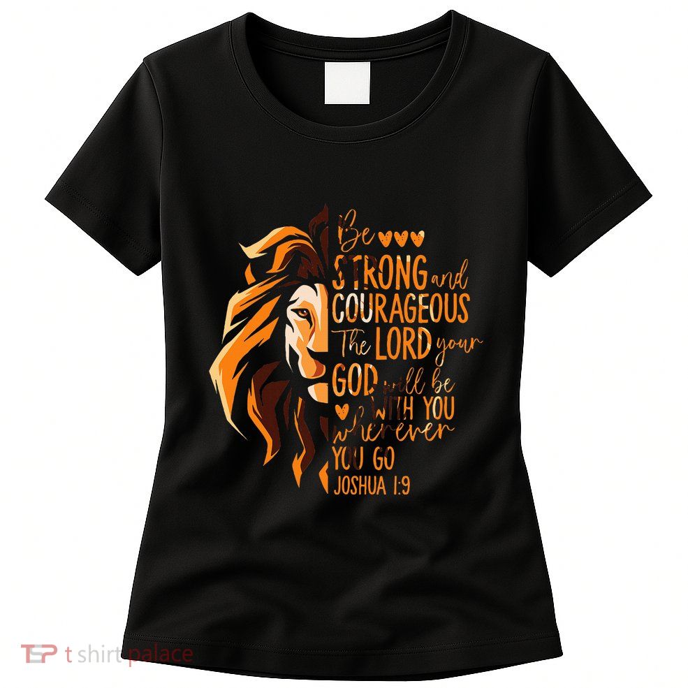 Christian Bible Verse Joshua 19 Lion Womens T-Shirt