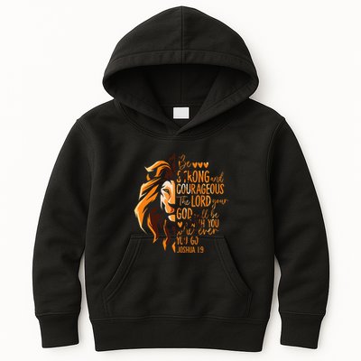 Christian Bible Verse Joshua 19 Lion Kids Hoodie