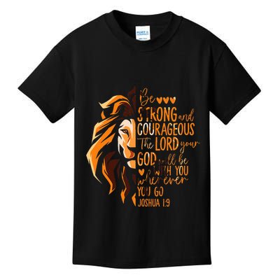 Christian Bible Verse Joshua 19 Lion Kids T-Shirt