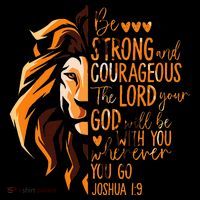 Christian Bible Verse Joshua 19 Lion Zip Tote Bag