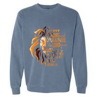 Christian Bible Verse Joshua 19 Lion Garment-Dyed Sweatshirt