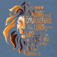 Christian Bible Verse Joshua 19 Lion Garment-Dyed Sweatshirt